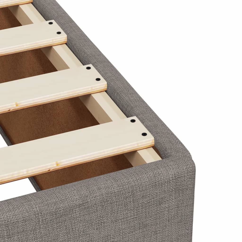 Giroletto a Molle con Materasso Tortora 160x200 cm in Tessuto | homemem39