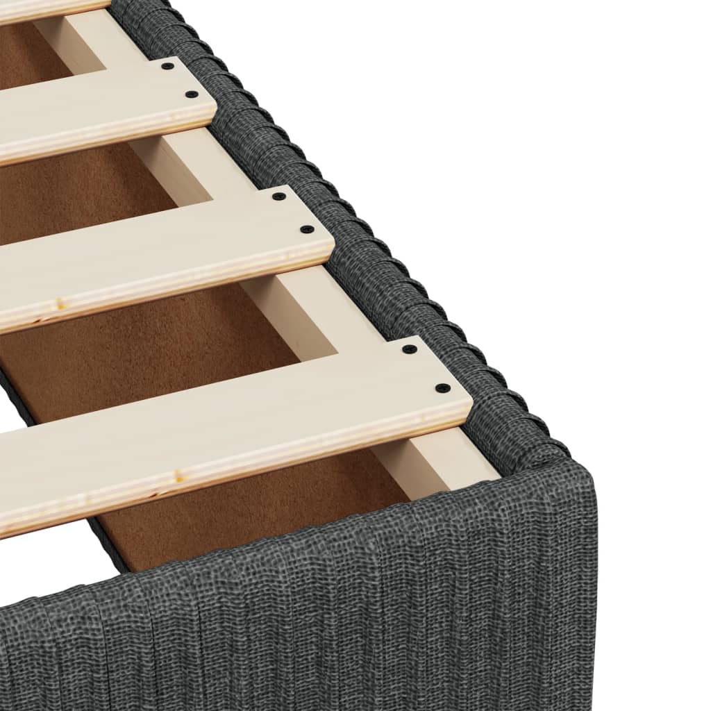 Giroletto a Molle con Materasso Grigio Scuro 80x200 cm Tessuto | homemem39