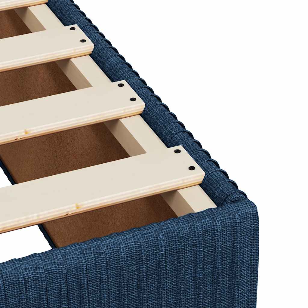 Giroletto a Molle con Materasso Blu 180x200 cm in Tessuto | homemem39