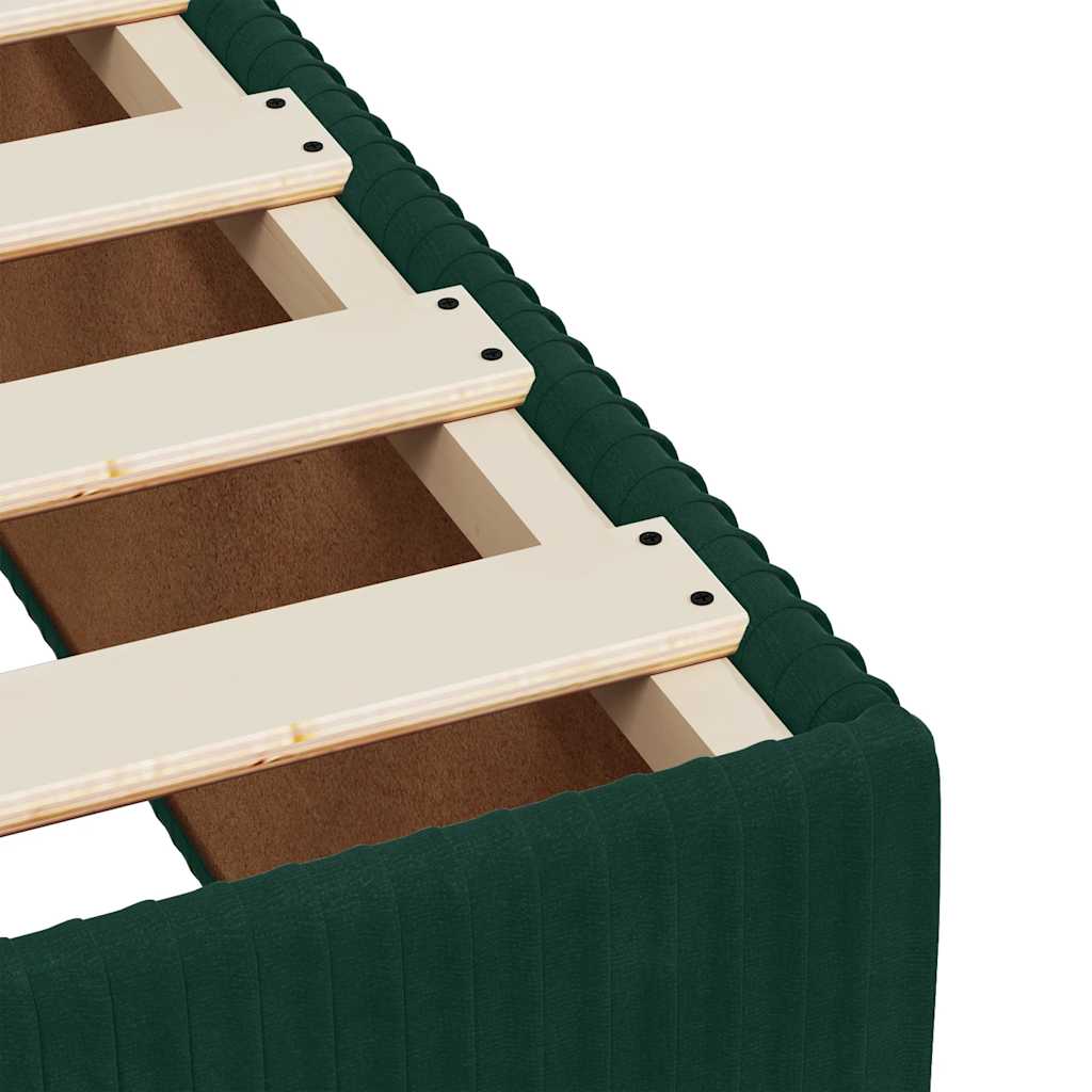 Giroletto a Molle con Materasso Verde Scuro 120x200 cm Velluto | homemem39