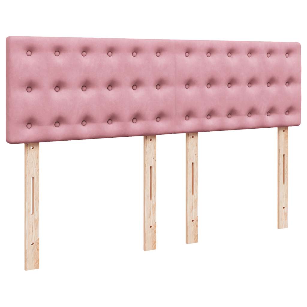 Giroletto a Molle con Materasso Rosa 140x190 cm in Velluto