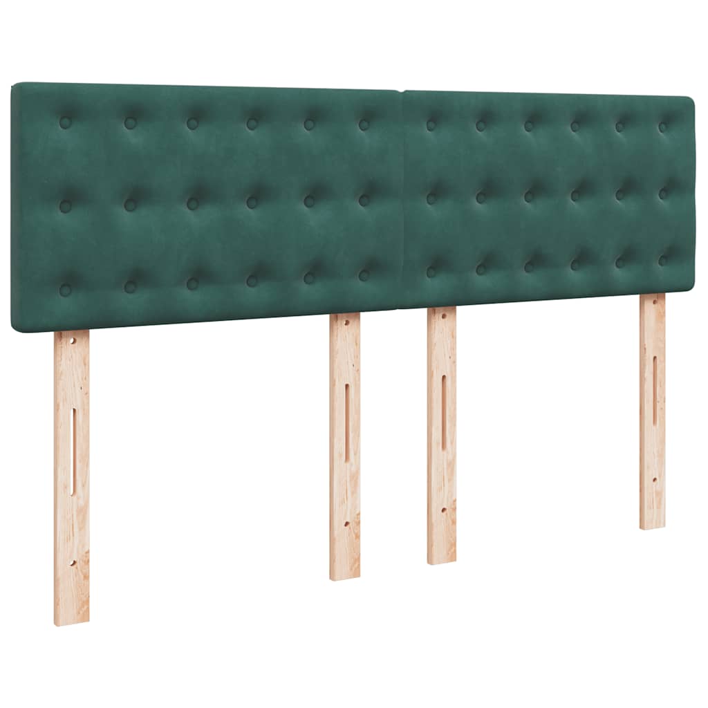 Giroletto a Molle con Materasso Verde Scuro 160x200 cm Velluto - homemem39