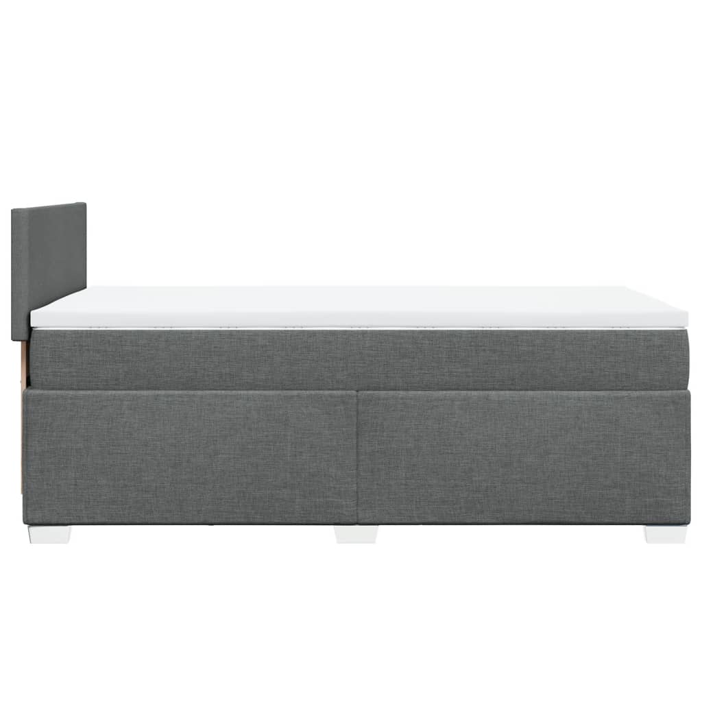 Giroletto a Molle con Materasso Grigio Scuro 80x200 cm Tessuto | homemem39