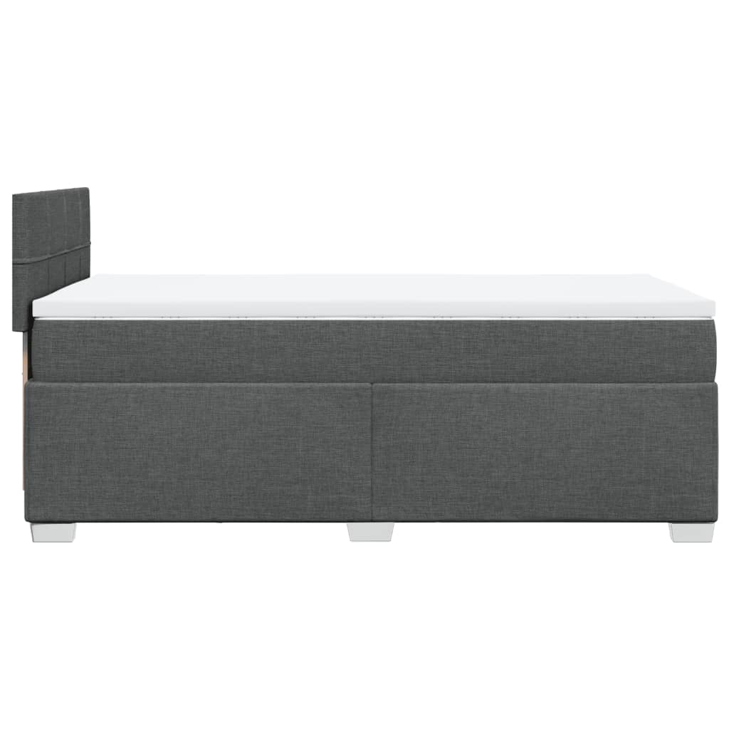 Giroletto a Molle con Materasso Grigio Scuro 80x200 cm Tessuto | homemem39
