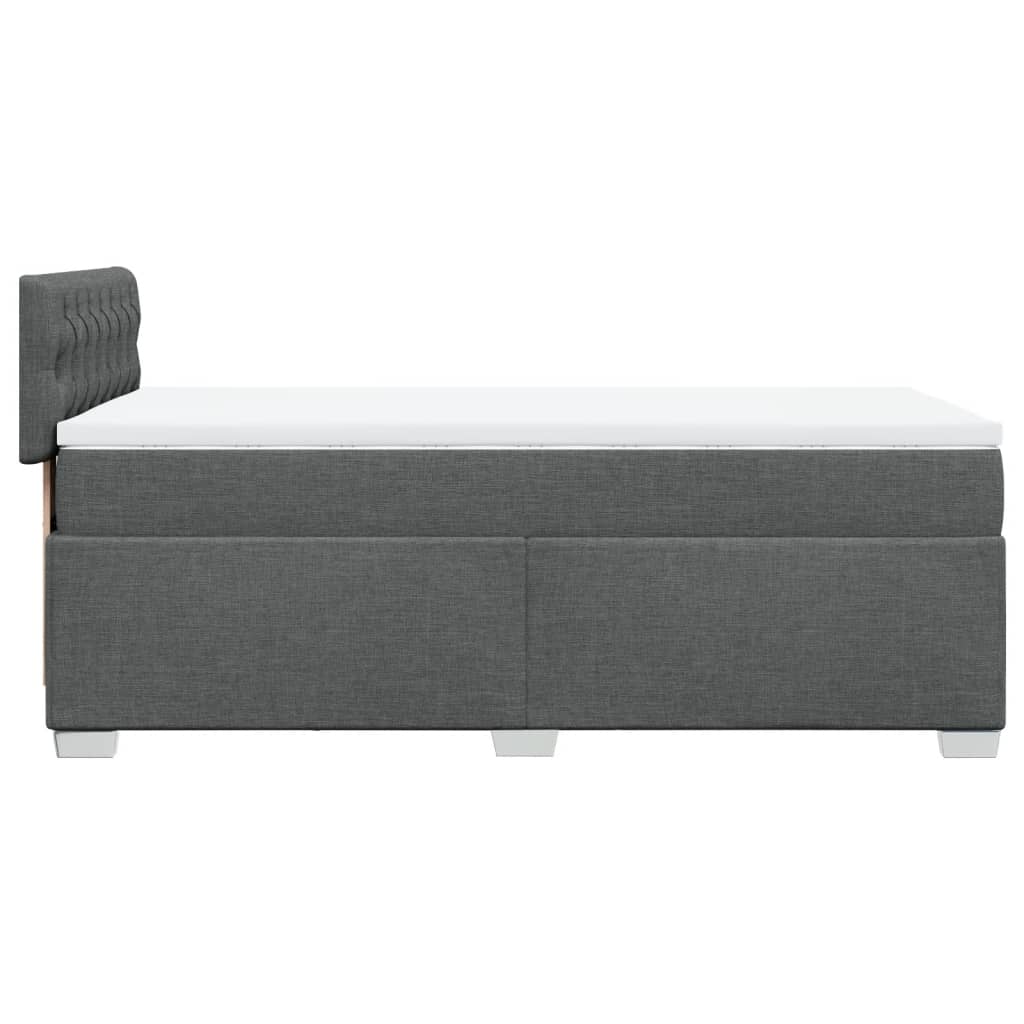 Giroletto a Molle con Materasso Grigio Scuro 80x200 cm Tessuto | homemem39