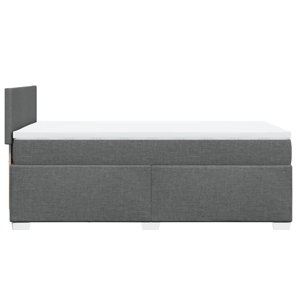 Giroletto a Molle con Materasso Grigio Scuro 90x190 cm Tessuto | homemem39