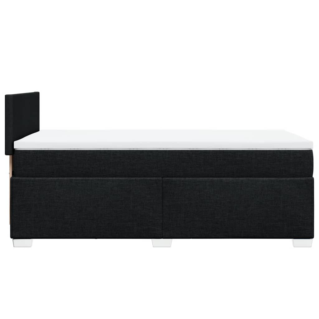 Giroletto a Molle con Materasso Nero 90x190 cm in Tessuto | homemem39
