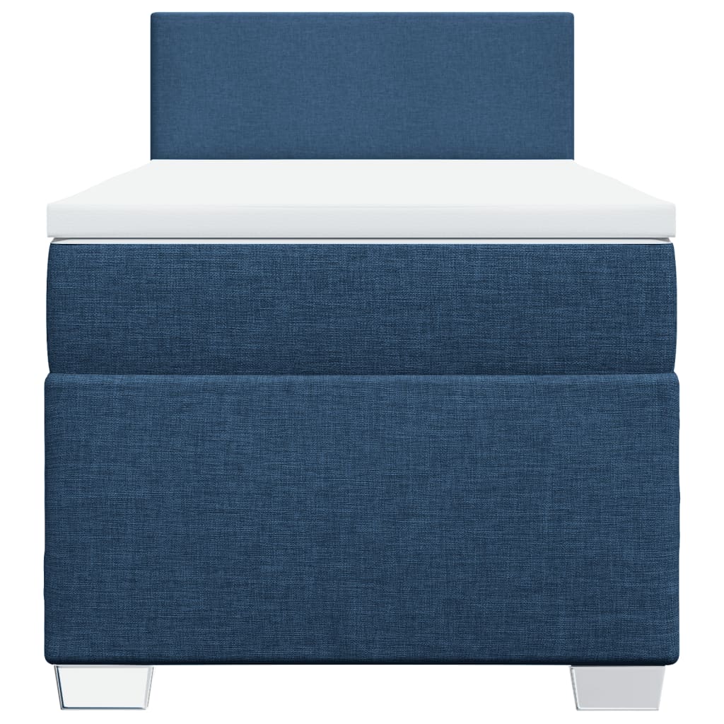 Giroletto a Molle con Materasso Blu 90x190 cm in Tessuto