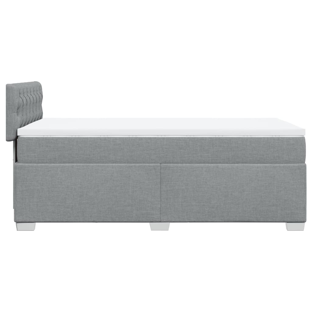 Giroletto a Molle con Materasso Grigio Chiaro 90x190 cm Tessuto | homemem39