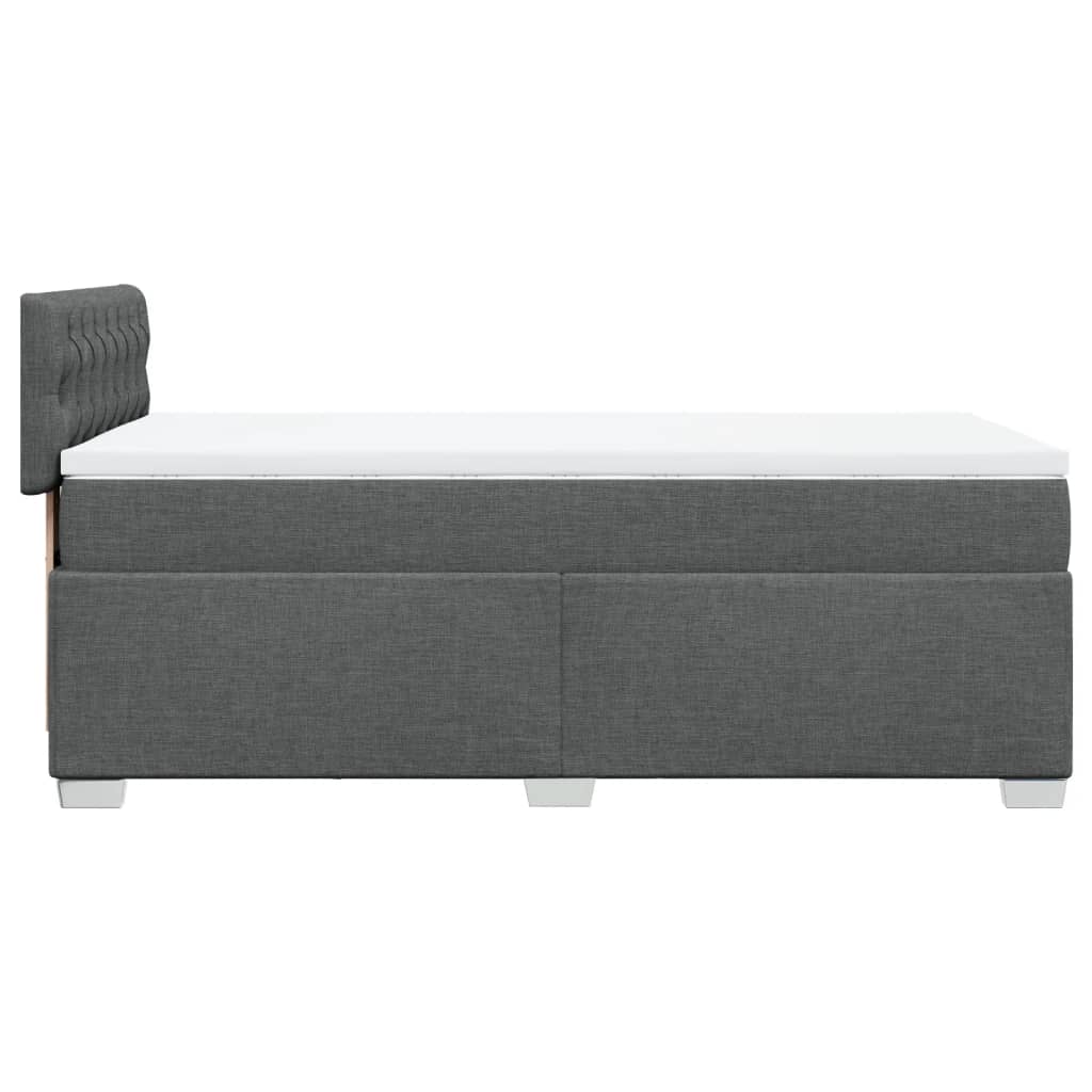 Giroletto a Molle con Materasso Grigio Scuro 90x190 cm Tessuto | homemem39