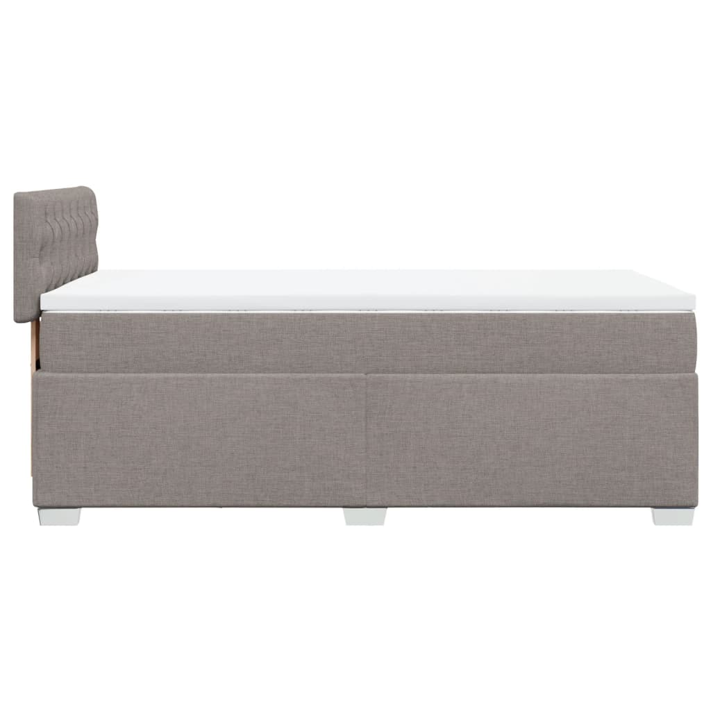 Giroletto a Molle con Materasso Tortora 90x190 cm in Tessuto | homemem39
