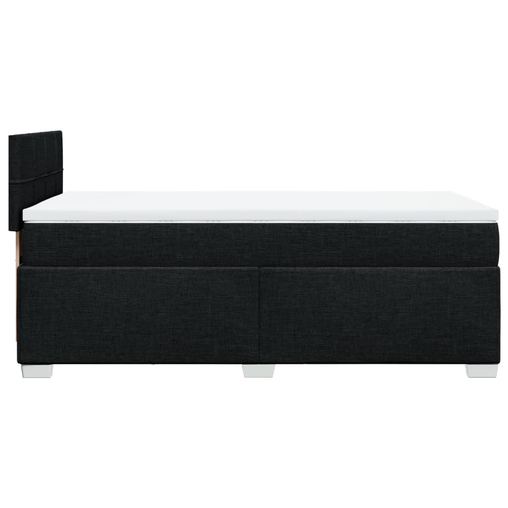 Giroletto a Molle con Materasso Nero 90x200 cm in Tessuto | homemem39
