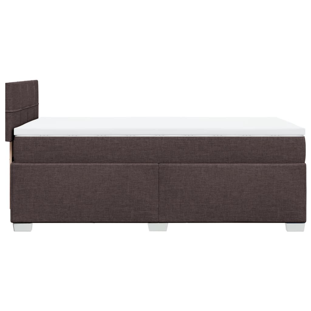 Giroletto a Molle con Materasso Marrone Scuro 90x200 cm Tessuto | homemem39