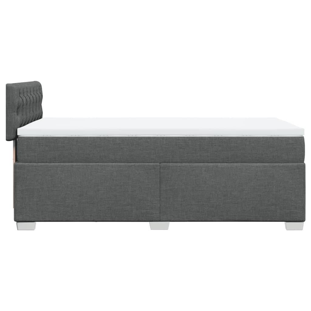 Giroletto a Molle con Materasso Grigio Scuro 90x200 cm Tessuto | homemem39