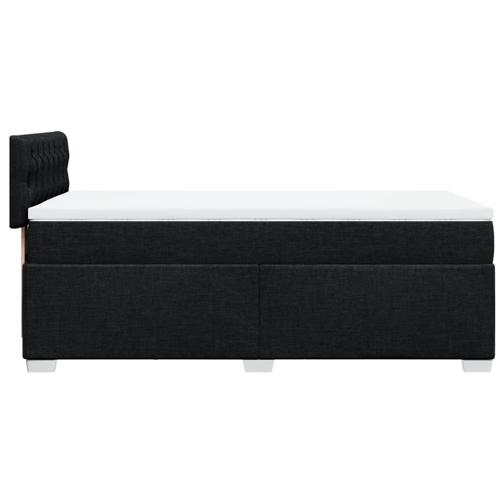 Giroletto a Molle con Materasso Nero 90x200 cm in Tessuto | homemem39
