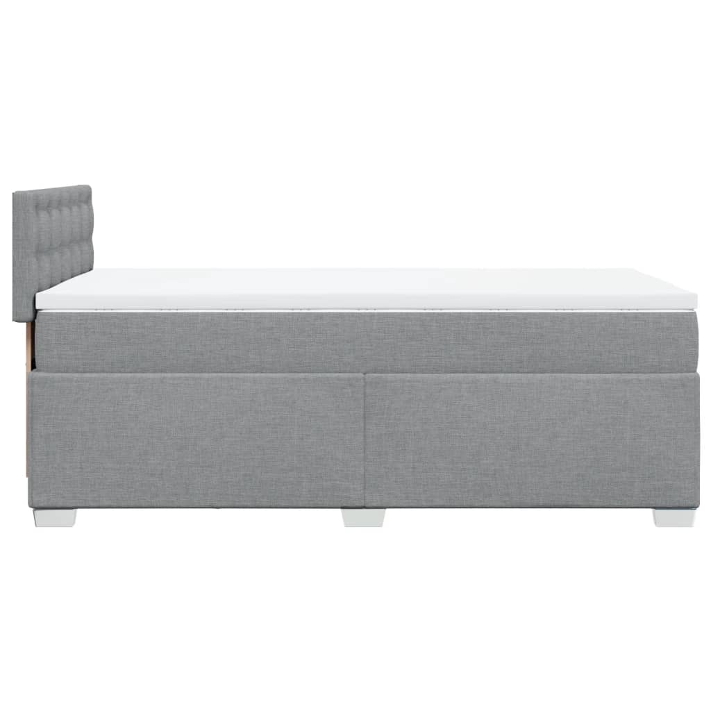 Giroletto a Molle con Materasso Grigio Chiaro 90x200 cm Tessuto | homemem39