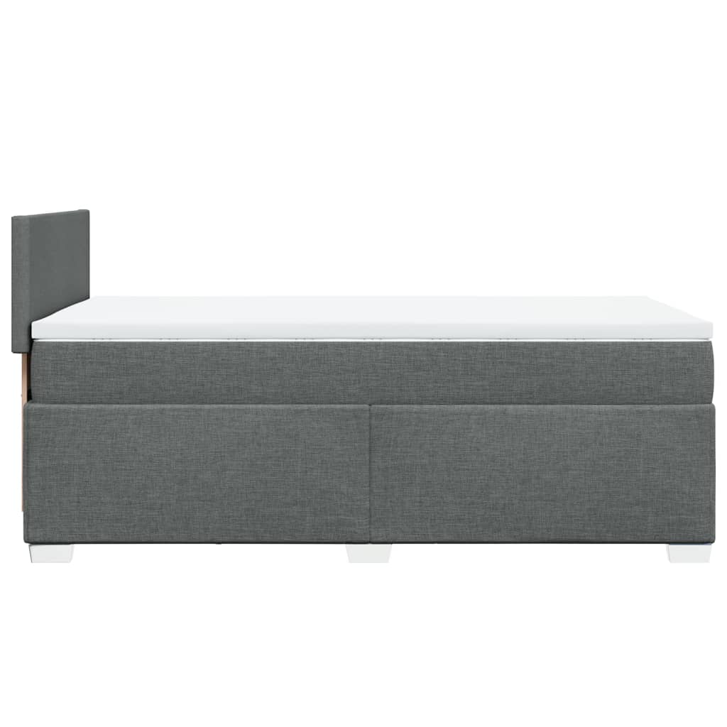 Giroletto a Molle con Materasso Grigio Scuro 100x200 cm Tessuto | homemem39