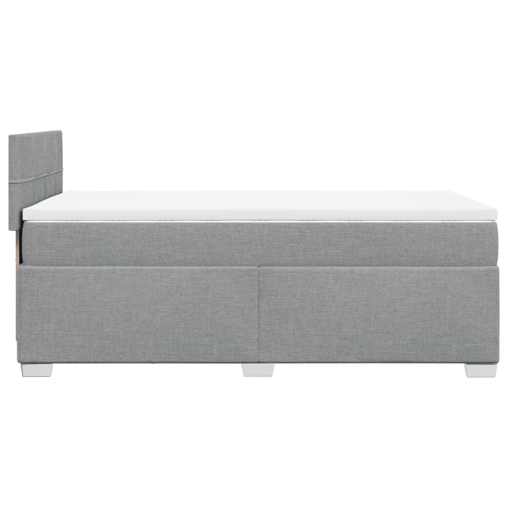 Giroletto a Molle con Materasso Grigio Chiaro100x200 cm Tessuto | homemem39