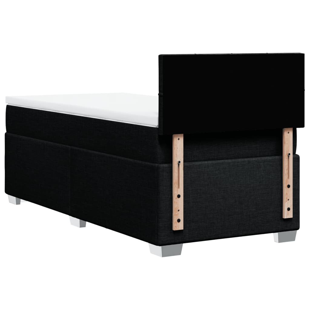 Giroletto a Molle con Materasso Nero 100x200 cm in Tessuto | homemem39