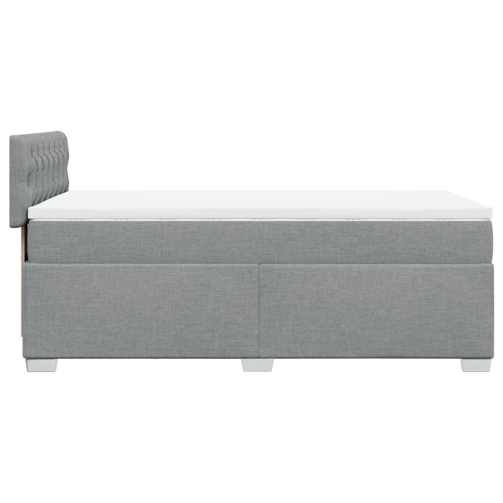 Giroletto a Molle con Materasso Grigio Chiaro100x200 cm Tessuto | homemem39