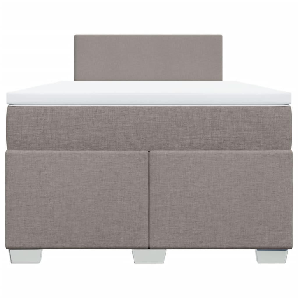 Giroletto a Molle con Materasso Tortora 120x190 cm in Tessuto