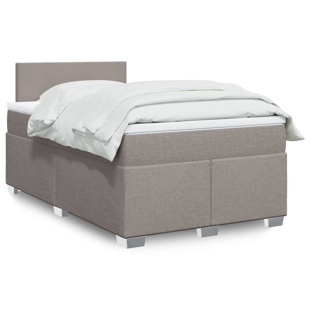 Giroletto a Molle con Materasso Tortora 120x190 cm in Tessuto