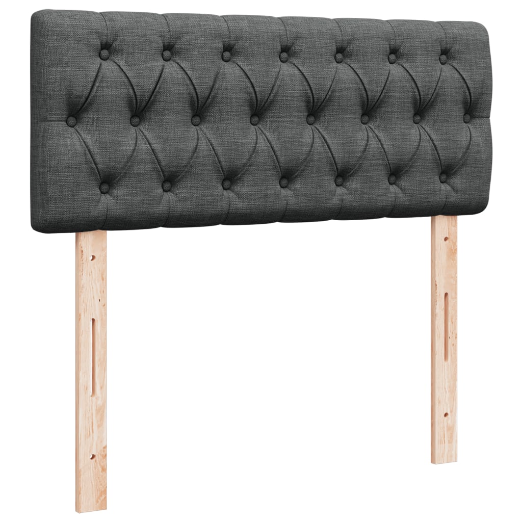 Giroletto a Molle con Materasso Grigio Scuro 120x190cm Tessuto