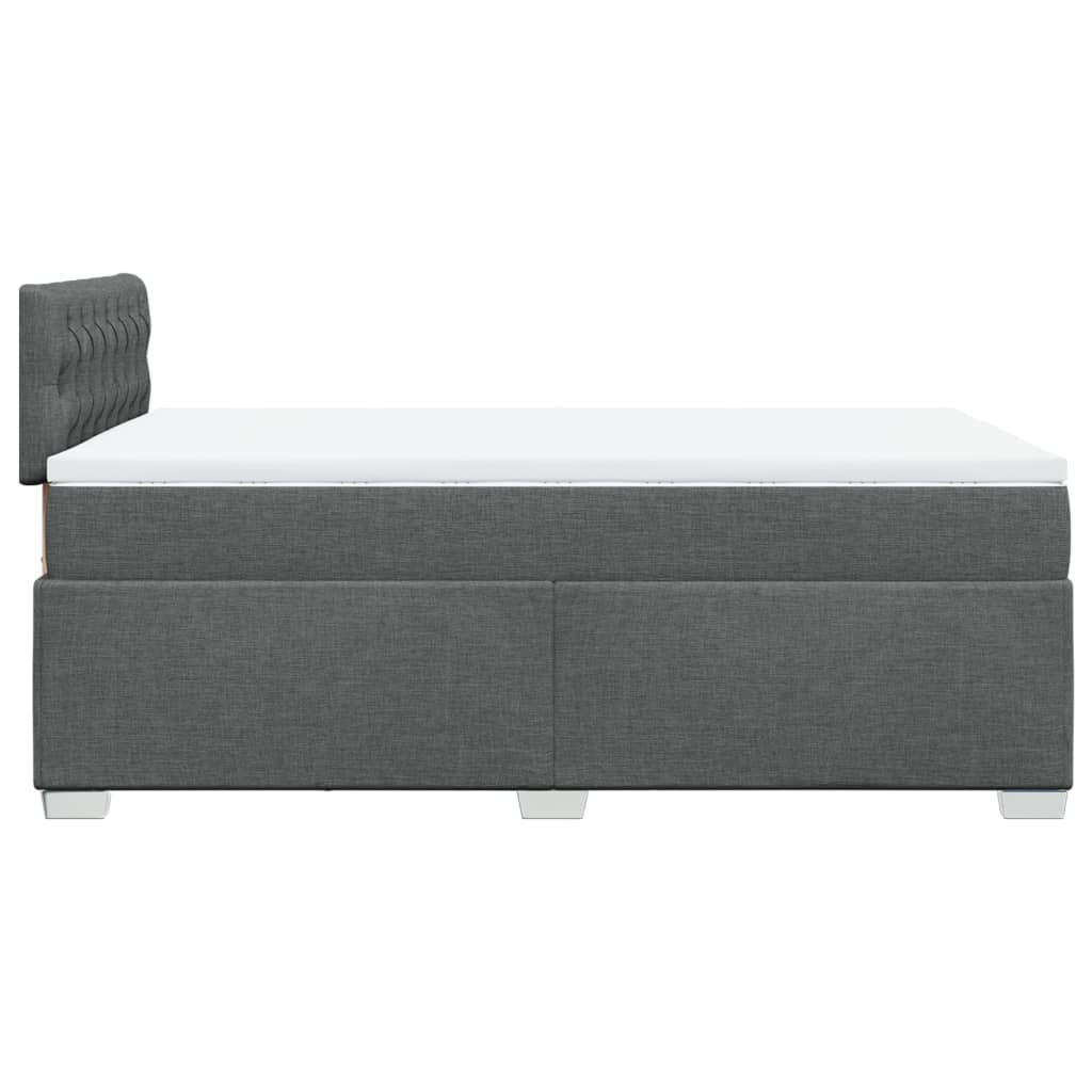 Giroletto a Molle con Materasso Grigio Scuro 120x190cm Tessuto