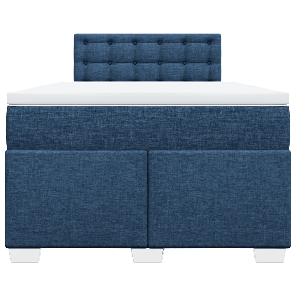 Giroletto a Molle con Materasso Blu 120x190 cm in Tessuto