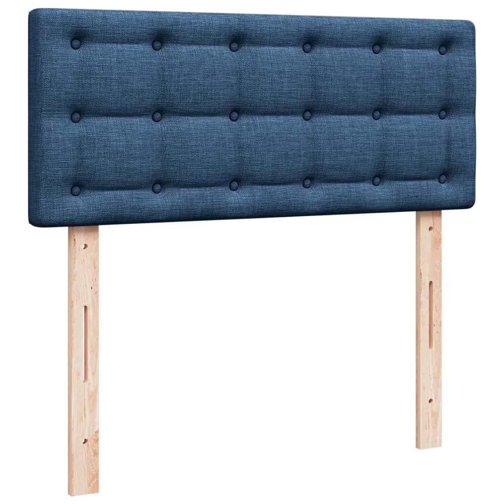 Giroletto a Molle con Materasso Blu 120x190 cm in Tessuto