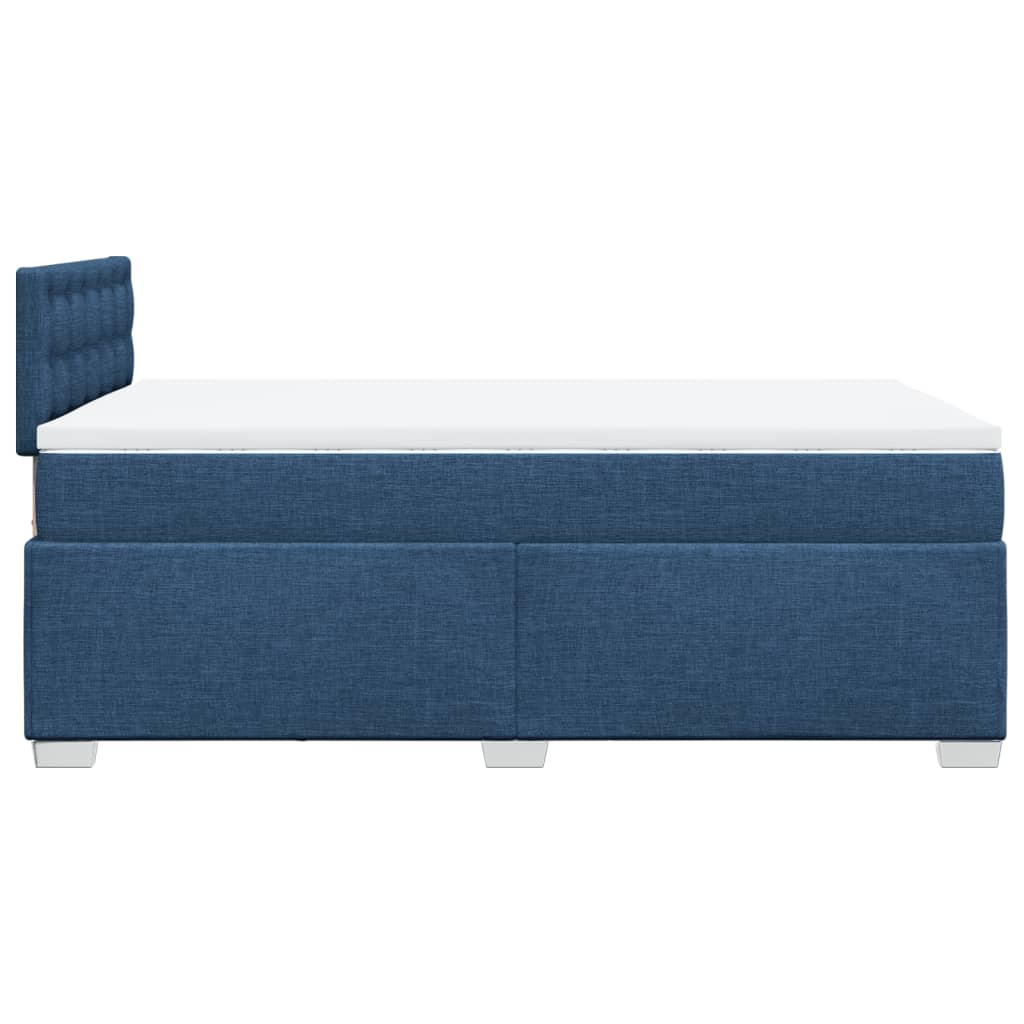 Giroletto a Molle con Materasso Blu 120x190 cm in Tessuto