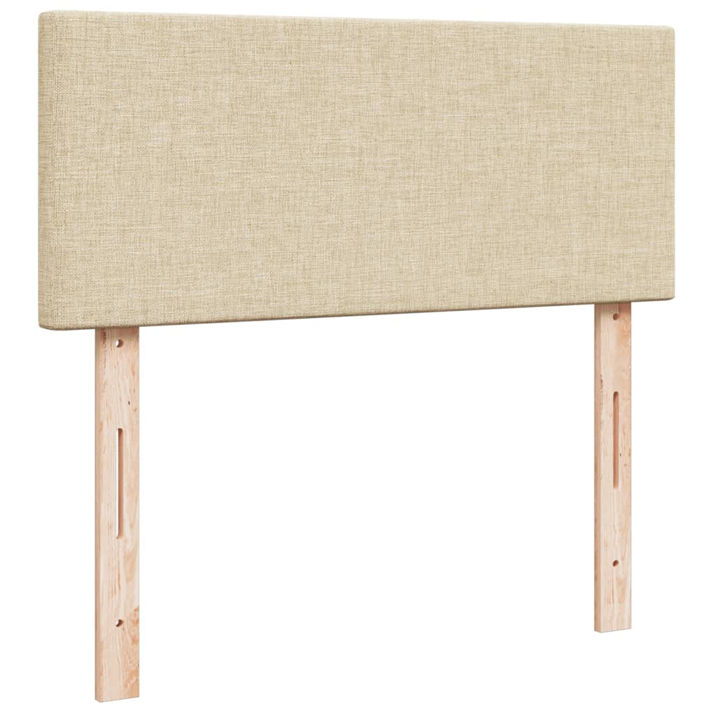 Giroletto a Molle con Materasso Crema 120x200 cm in Tessuto