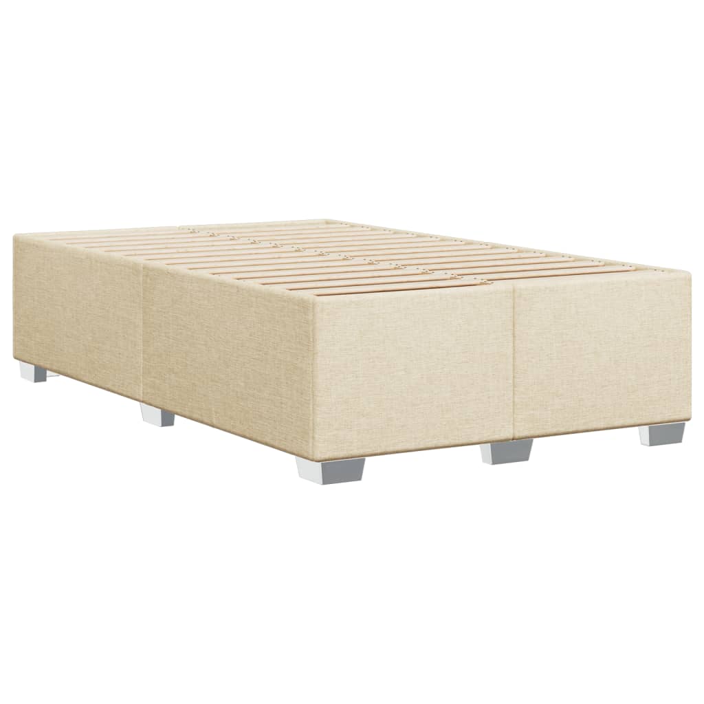 Giroletto a Molle con Materasso Crema 120x200 cm in Tessuto
