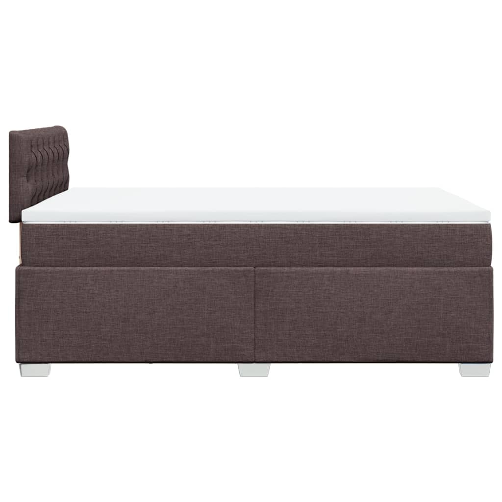 Giroletto a Molle con Materasso Marrone Scuro 120x200cm Tessuto | homemem39