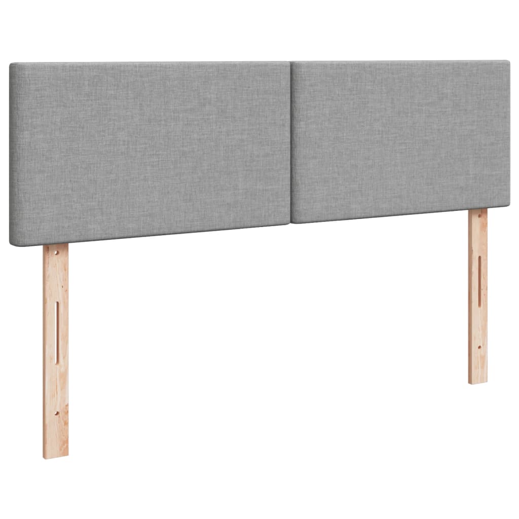 Giroletto a Molle con Materasso Grigio Chiaro 140x200cm Tessuto