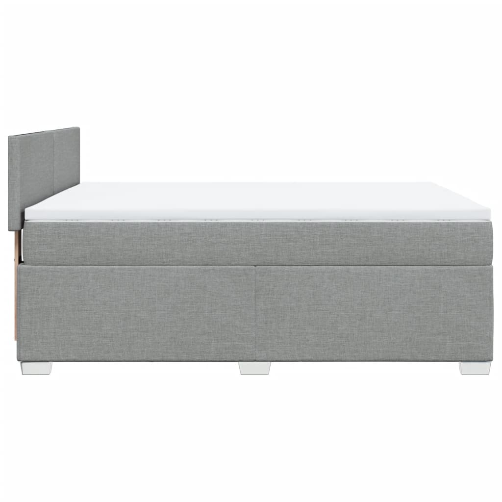 Giroletto a Molle con Materasso Grigio Chiaro 140x200cm Tessuto | homemem39