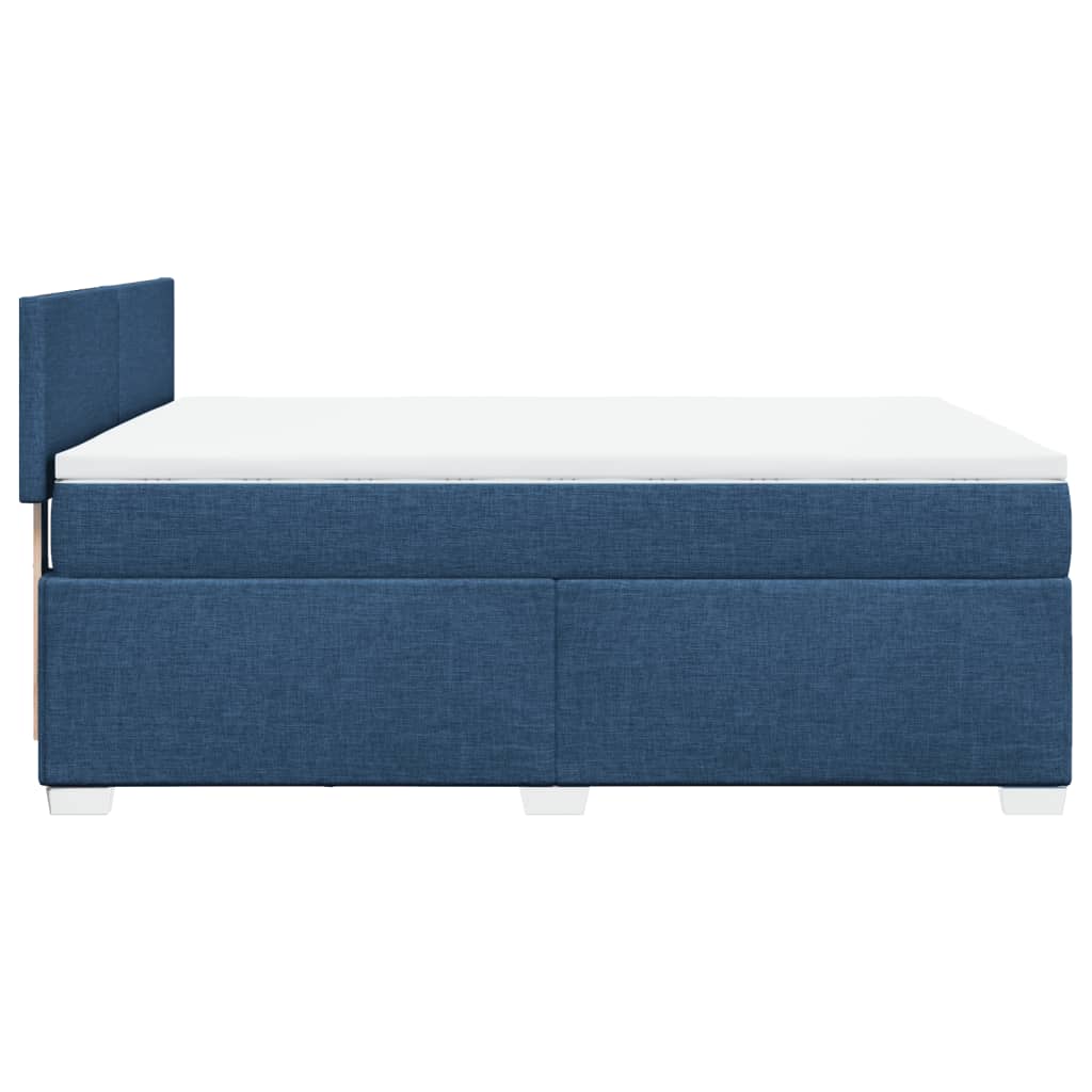 Giroletto a Molle con Materasso Blu 160x200 cm in Tessuto | homemem39