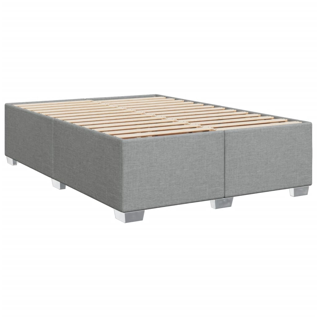 Giroletto a Molle con Materasso Grigio Chiaro160x200 cm Tessuto