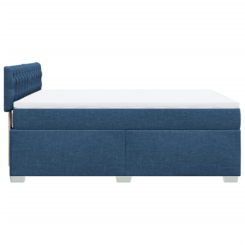 Giroletto a Molle con Materasso Blu 160x200 cm in Tessuto | homemem39