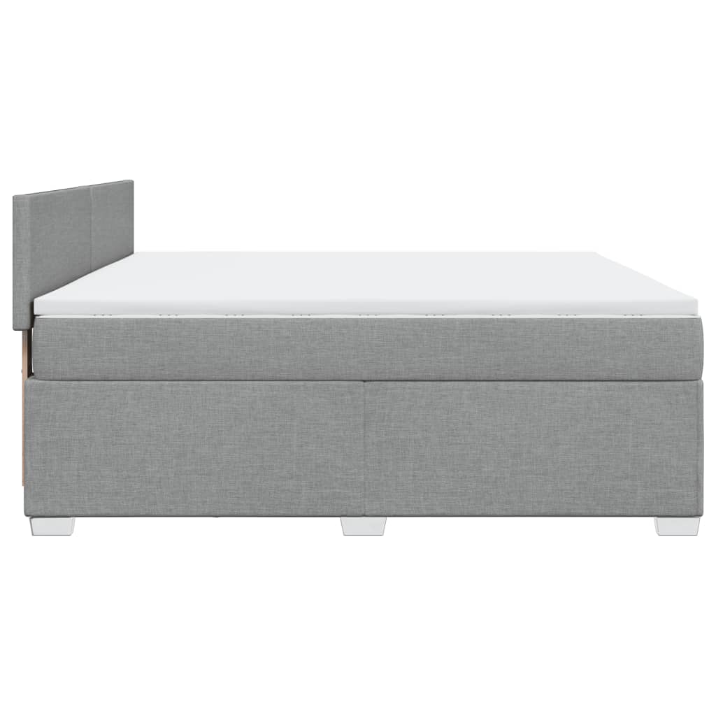 Giroletto a Molle con Materasso Grigio Chiaro180x200 cm Tessuto | homemem39