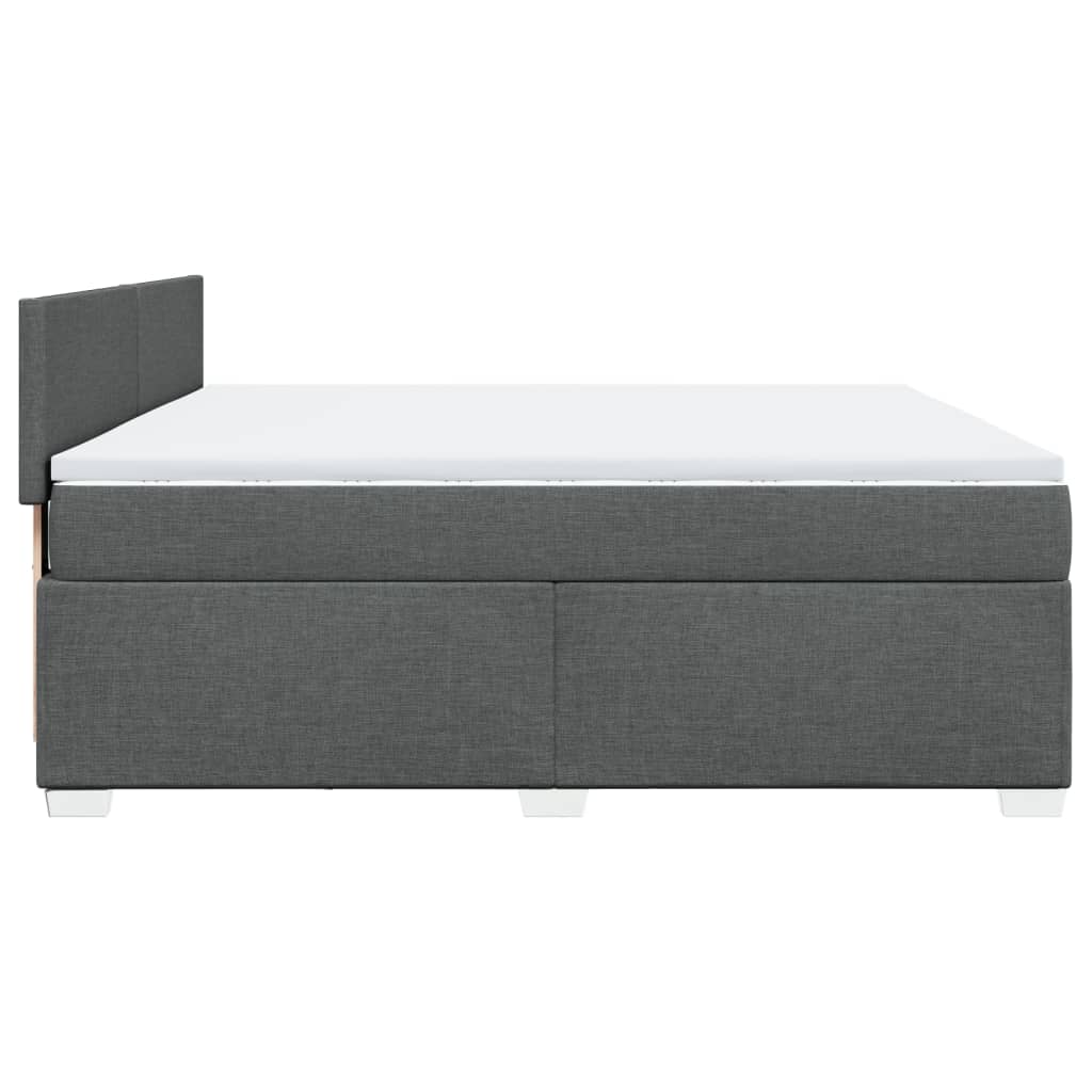 Giroletto a Molle con Materasso Grigio Scuro 180x200 cm Tessuto | homemem39