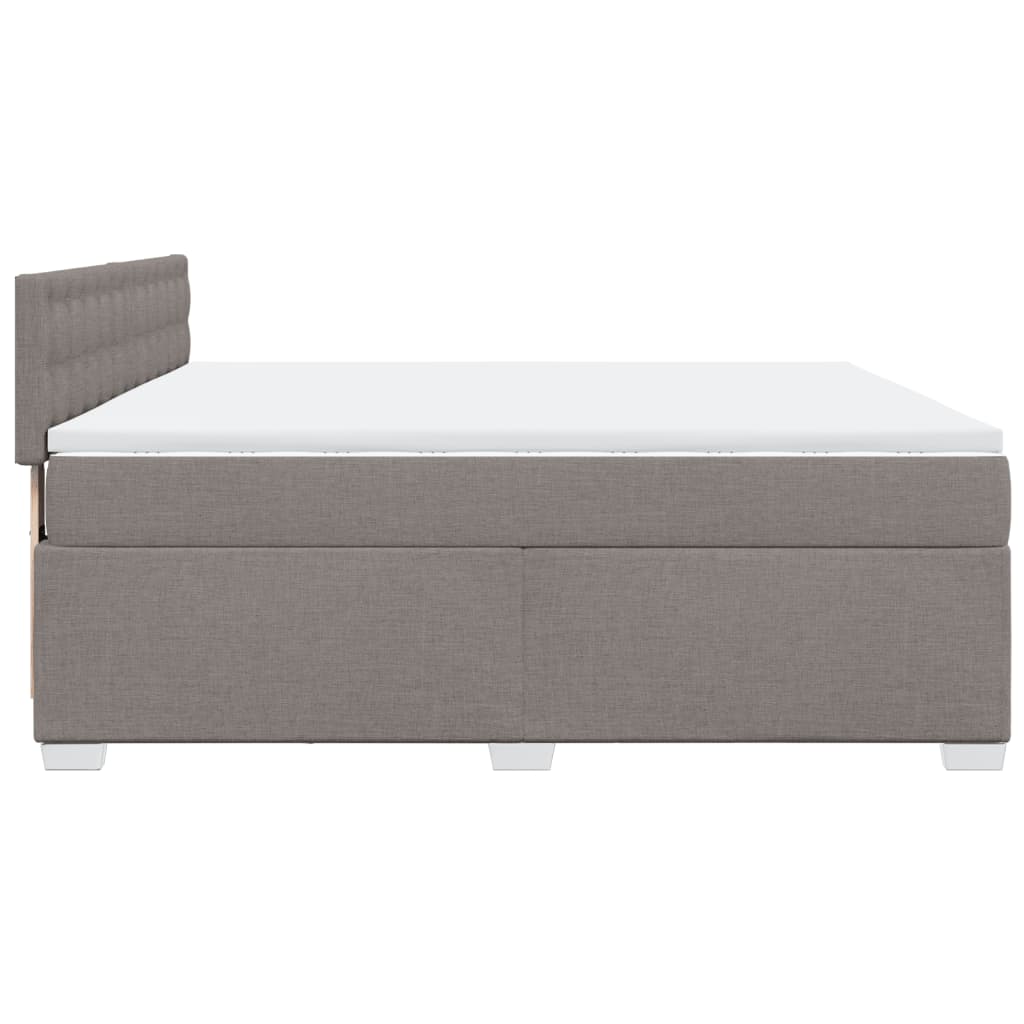 Giroletto a Molle con Materasso Tortora 180x200 cm in Tessuto - homemem39