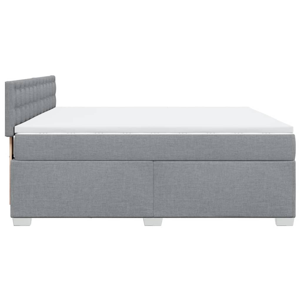 Giroletto a Molle con Materasso Grigio Chiaro180x200 cm Tessuto | homemem39