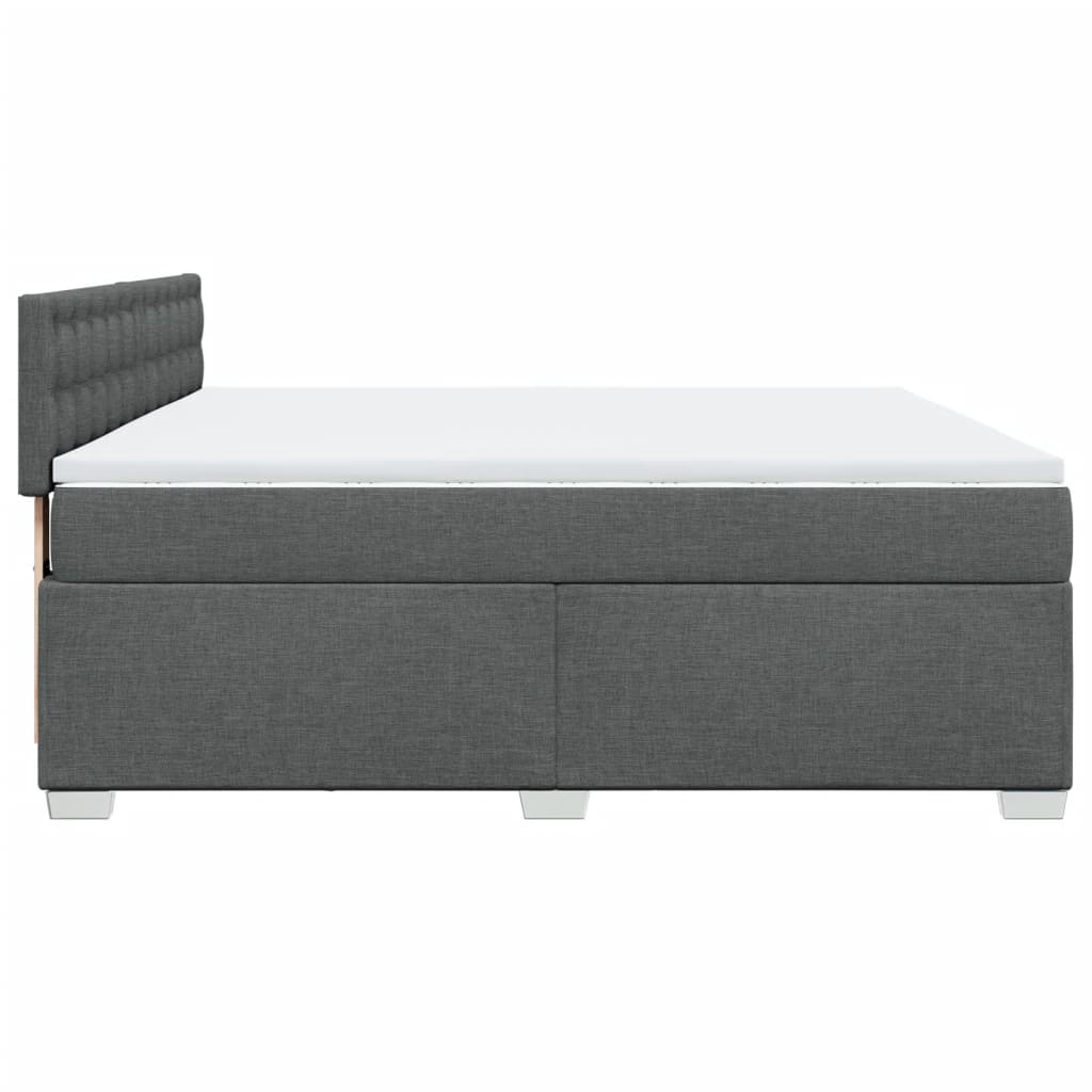 Giroletto a Molle con Materasso Grigio Scuro 180x200 cm Tessuto | homemem39