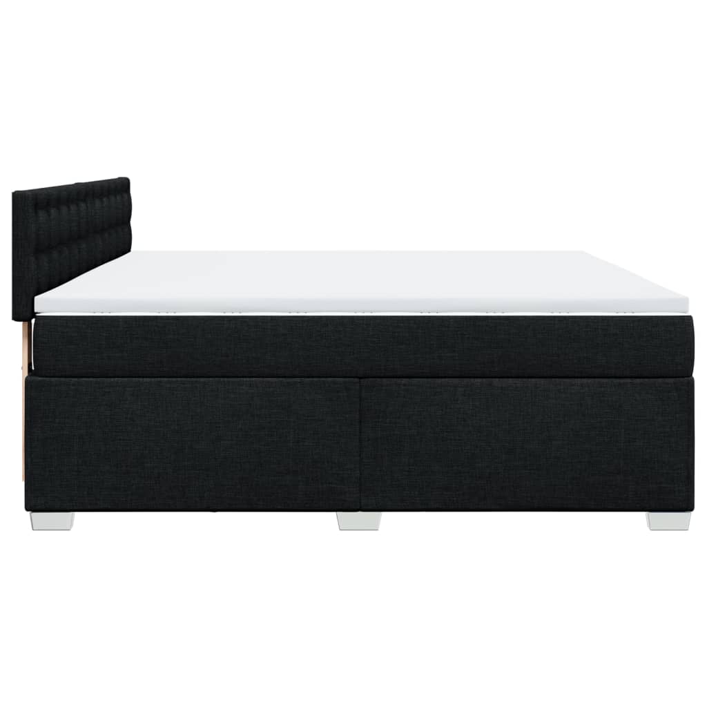 Giroletto a Molle con Materasso Nero 180x200 cm in Tessuto | homemem39