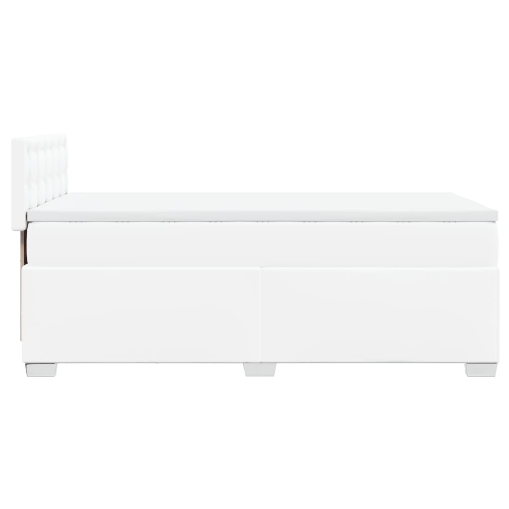 Giroletto a Molle con Materasso Bianco 80x200 cm in Similpelle | homemem39