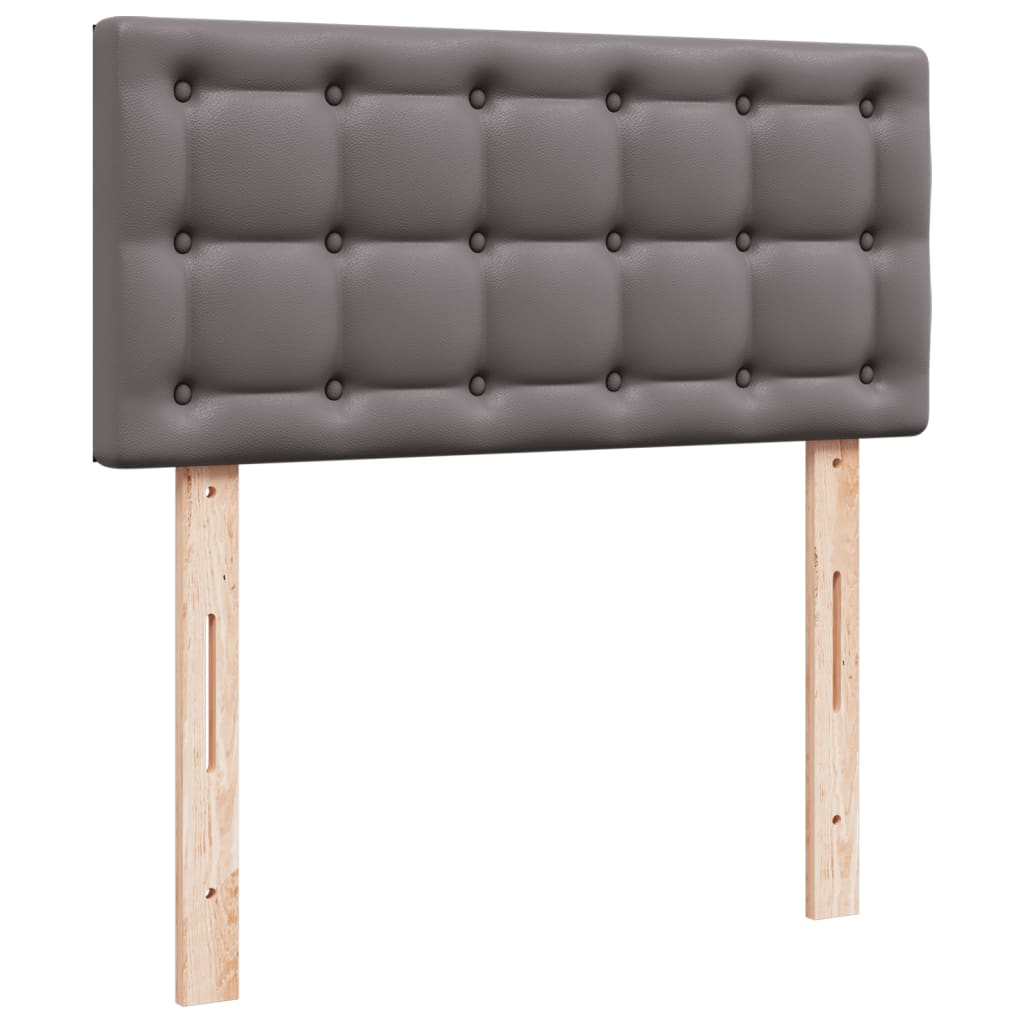 Giroletto a Molle con Materasso Grgio 80x200 cm in Similpelle