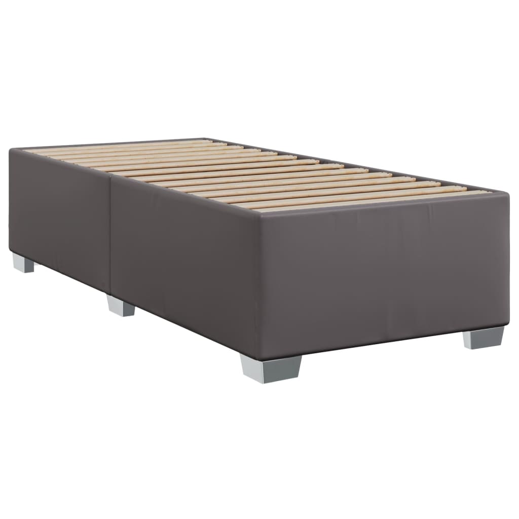 Giroletto a Molle con Materasso Grgio 80x200 cm in Similpelle