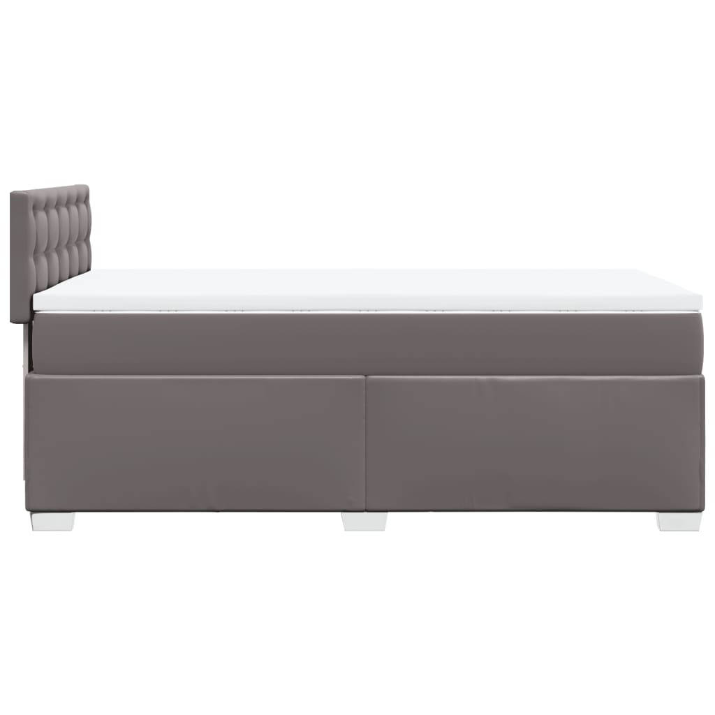 Giroletto a Molle con Materasso Grgio 80x200 cm in Similpelle