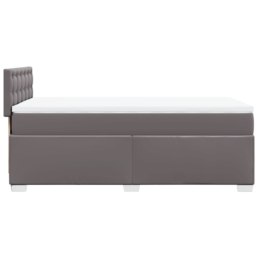 Giroletto a Molle con Materasso Grigio 90x190 cm in Similpelle | homemem39